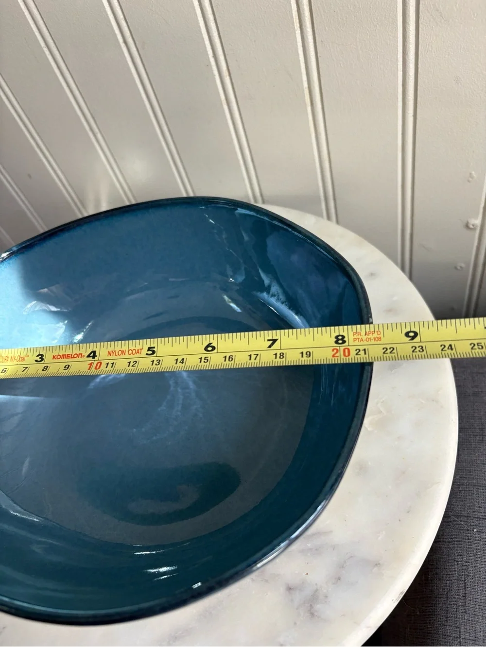Artefact by Front of the House Ceramic Indigo Serving Bowl Blue Glaze Designer